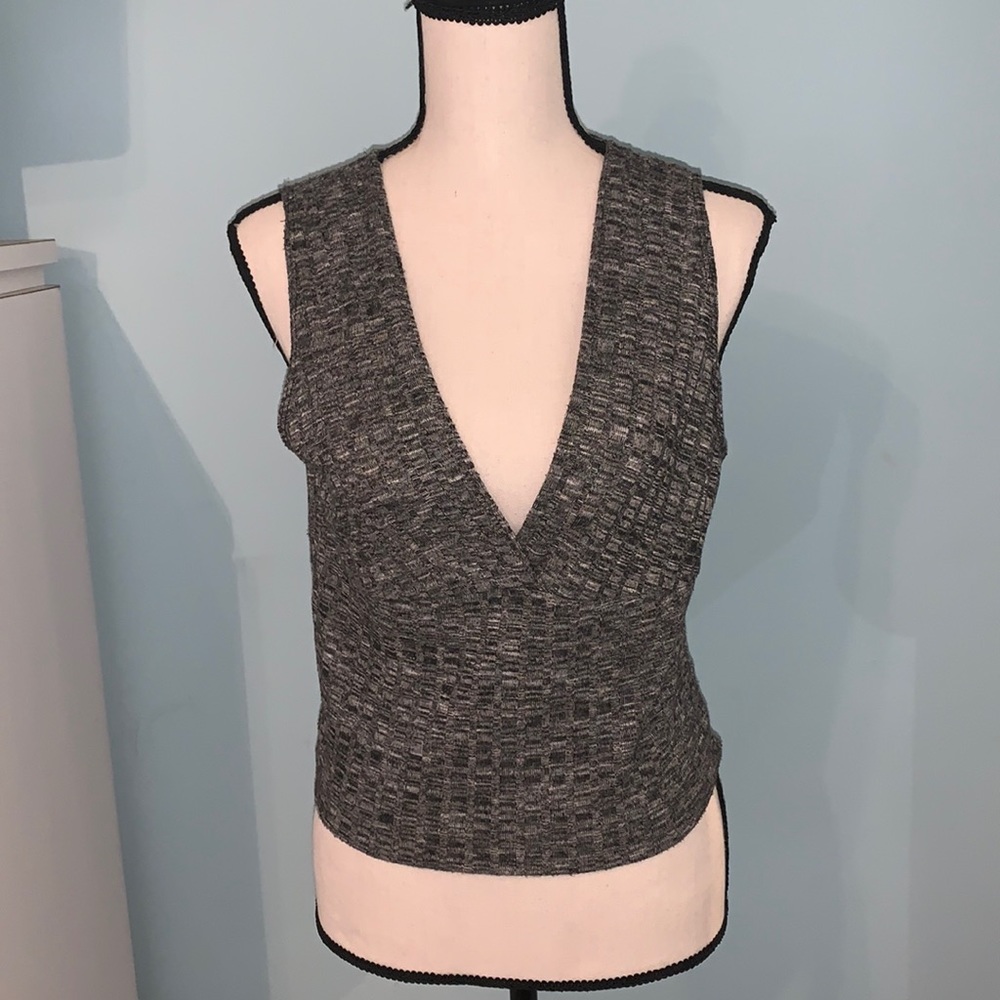Rolla Coster Gray Knit Ribbed Top